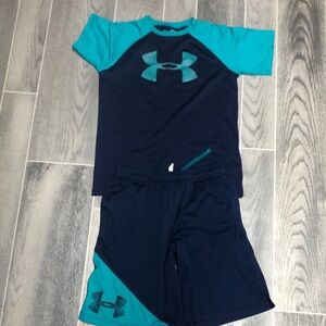 Under Armour Teal and Navy Athletic Set